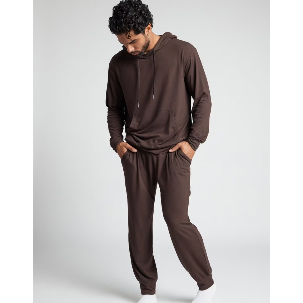Comfrt AllDay‎ Jersey Joggers 2XL Espresso Brown Pants Drawstring Athleisure